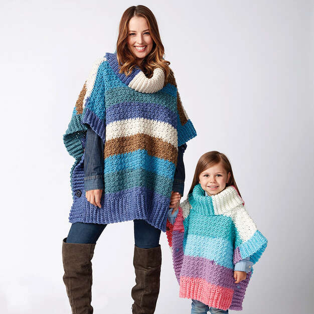 Crochet Poncho Girls Crochet Cowl Neck Poncho Toddler Shawl