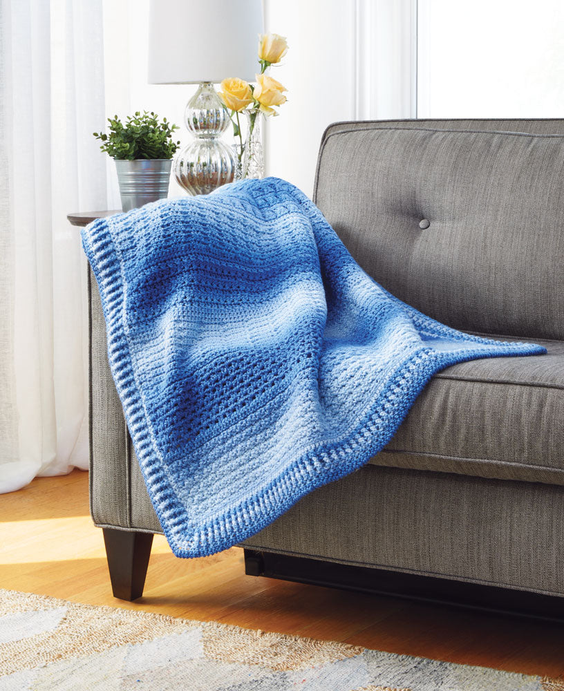 Blue Hues Blanket Pattern Mary Maxim