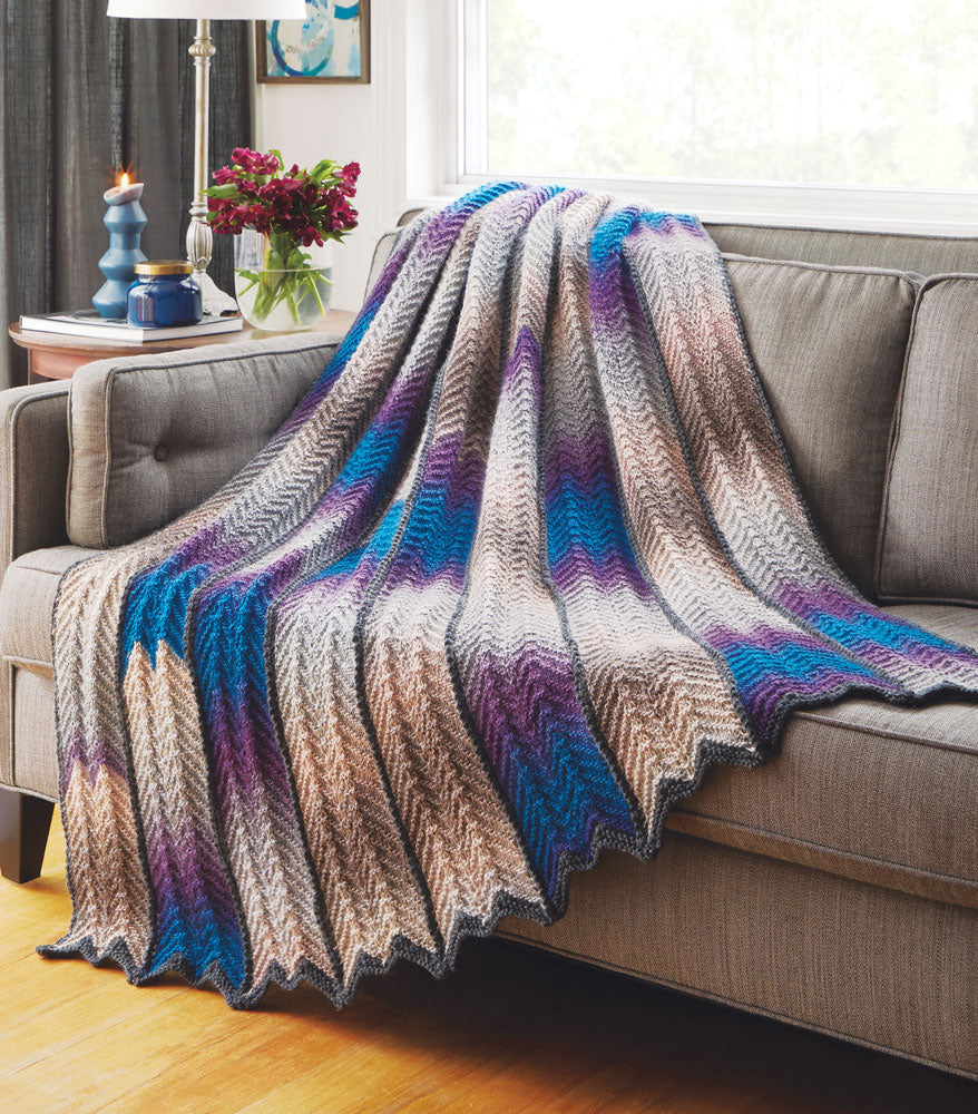 Grey discount chevron throw