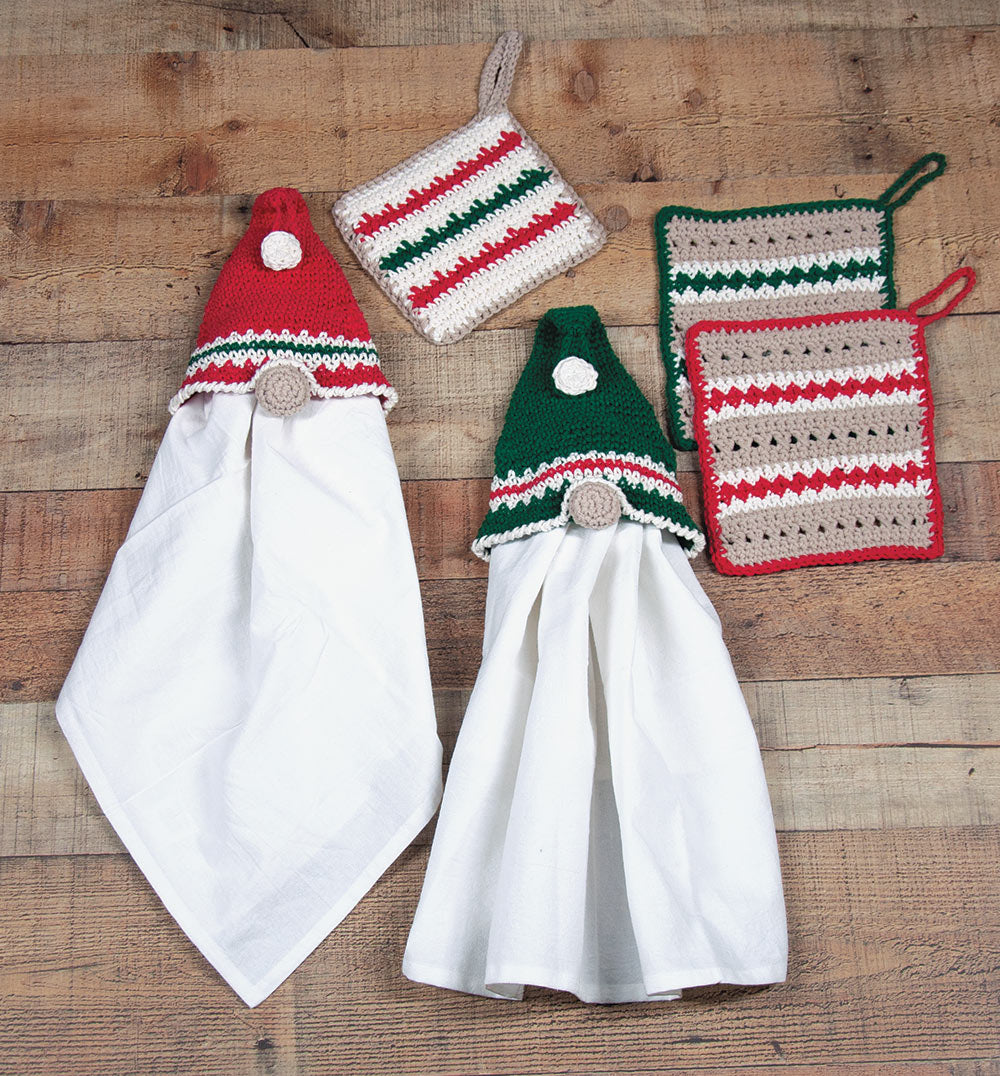 Santa Gnome Cotton Tea Towel
