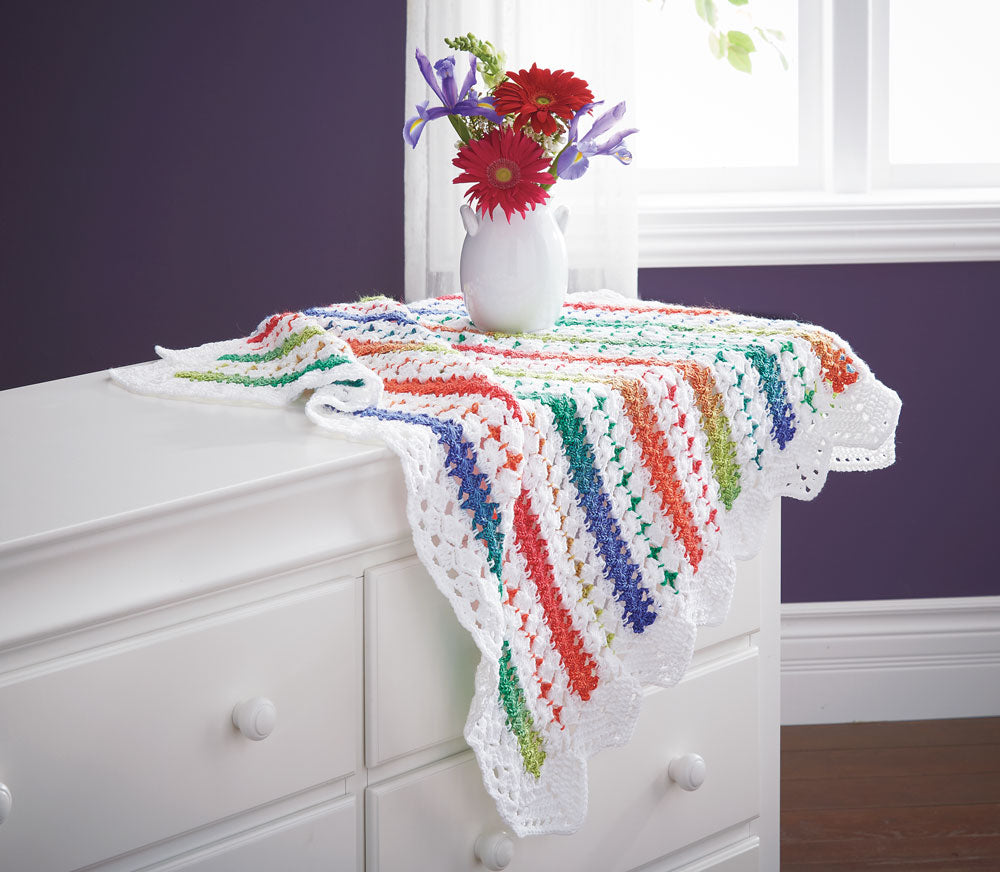 Herrschners Bright Lollipops Baby Blanket Crochet Kit
