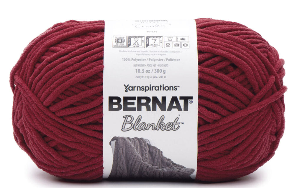 Bernat Blanket Yarn 10.5 OZ./300 g Large Skein Super Bulky Inkwell Black  Gray