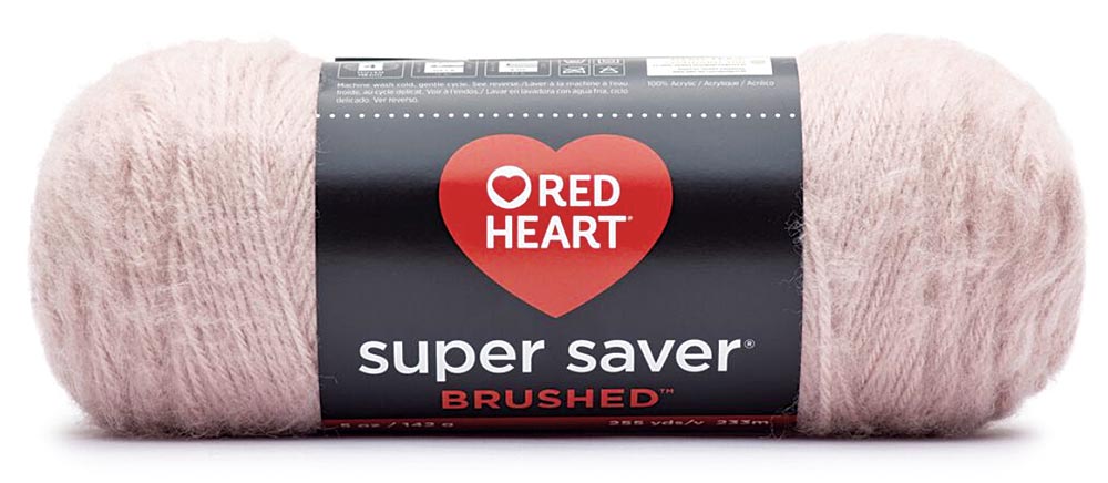 Lot of 4--Red Heart Super Saver Metallic Yarn, (White/Fuschia