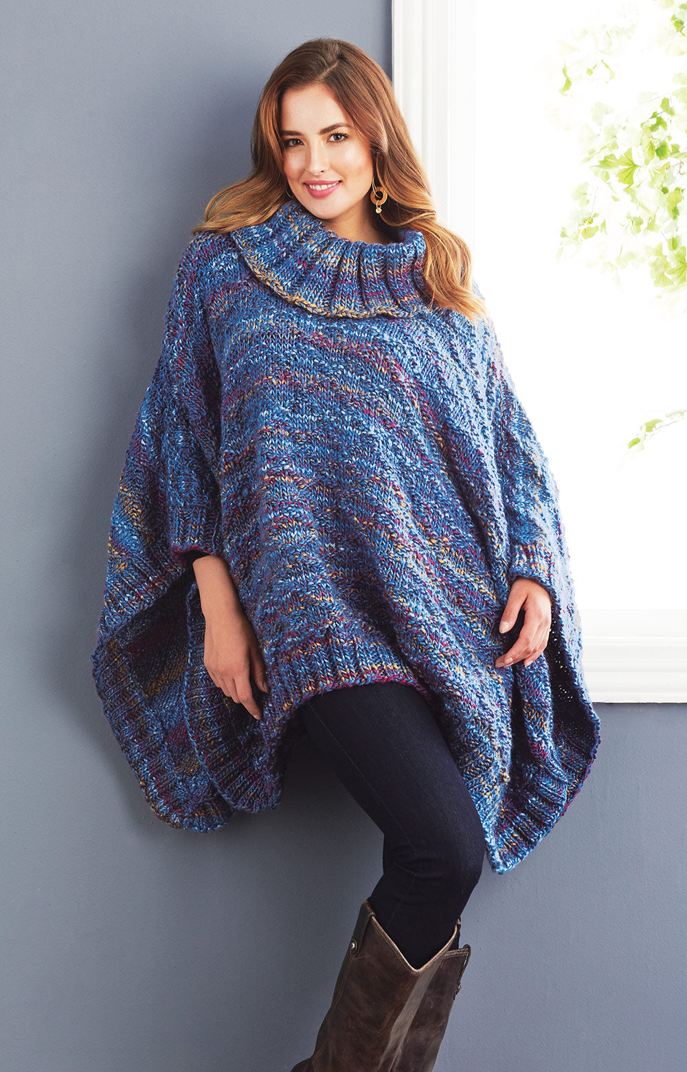 Cozy Cable-Knit Asymmetric Poncho