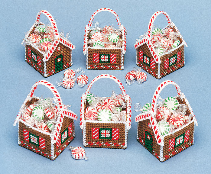 Vintage Plastic Canvas Pattern 11 Gingerbread Candy House