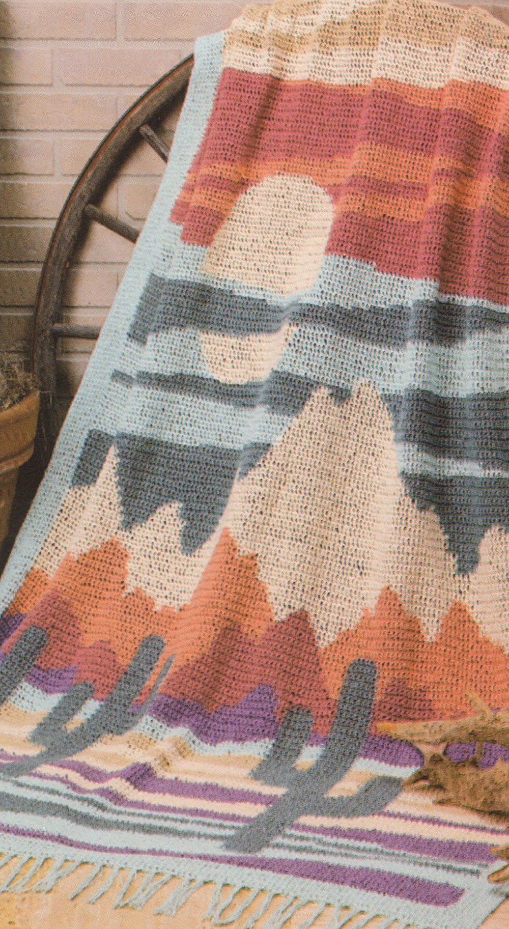 Desert Cactus Mosaic Crochet Blanket – Mary Maxim