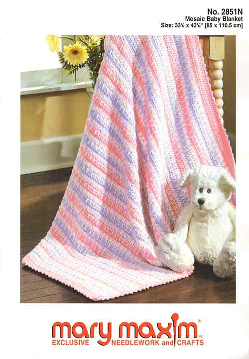 Mosaic Crochet Baby Blanket – Mary Maxim