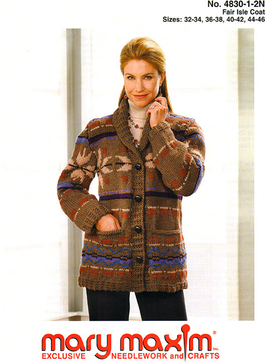 Fair Isle Coat Pattern – Mary Maxim