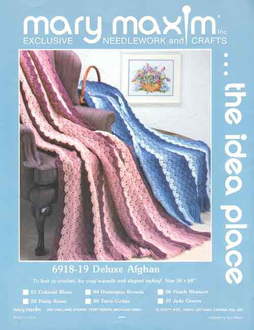 Deluxe Afghan Pattern – Mary Maxim