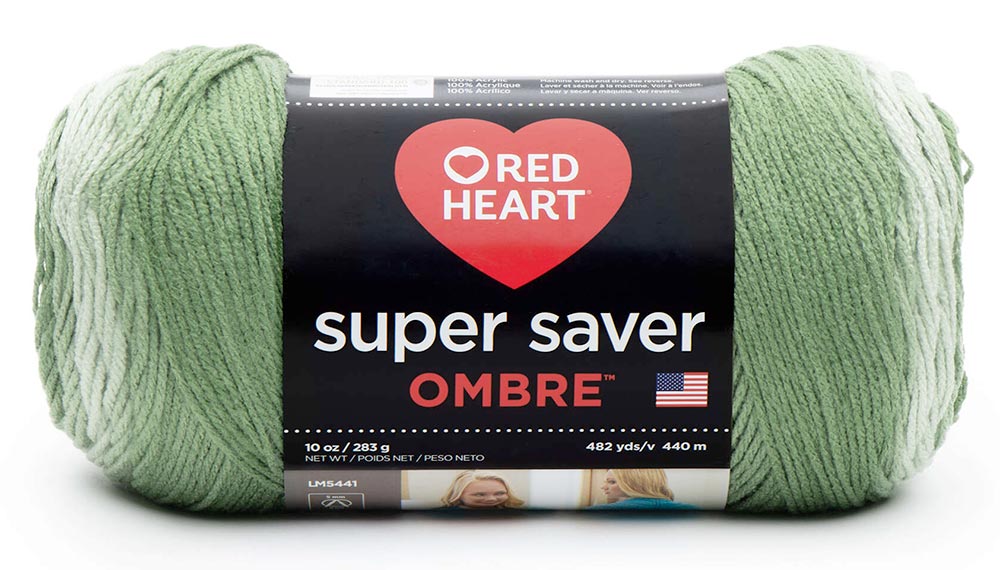 Red Heart - Super Saver Ombre Yarn - 10 Oz/283 G in Deep Teal Ombre - 100% Acrylic - A.C. Moore