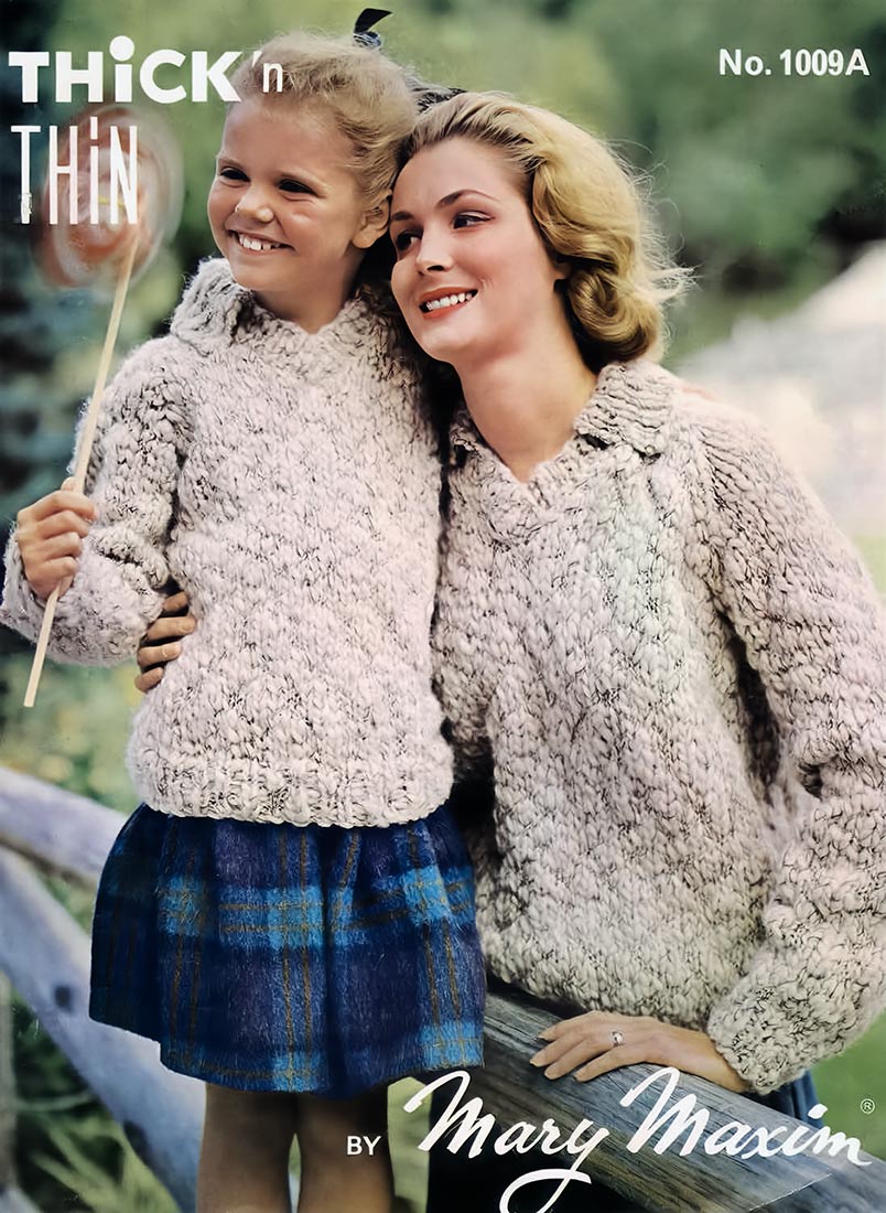 Thick n Thin Pullover Pattern Mary Maxim