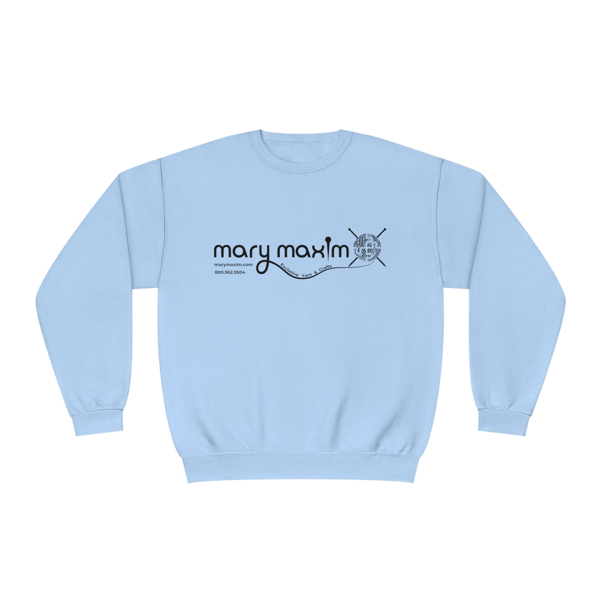 Mary Maxim Crewneck Sweatshirt - White & Black Logo - Unisex