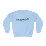 Sudadera con cuello redondo Mary Maxim - Logotipo blanco y negro - Unisex