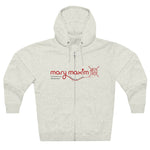 Sudadera con capucha y cremallera completa Mary Maxim - Logotipo rojo - Unisex