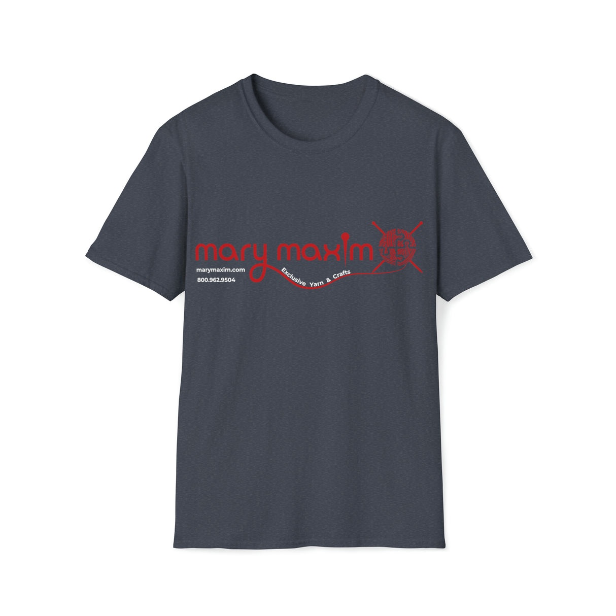 Mary Maxim Front Softstyle T-Shirt - Red Logo - Unisex