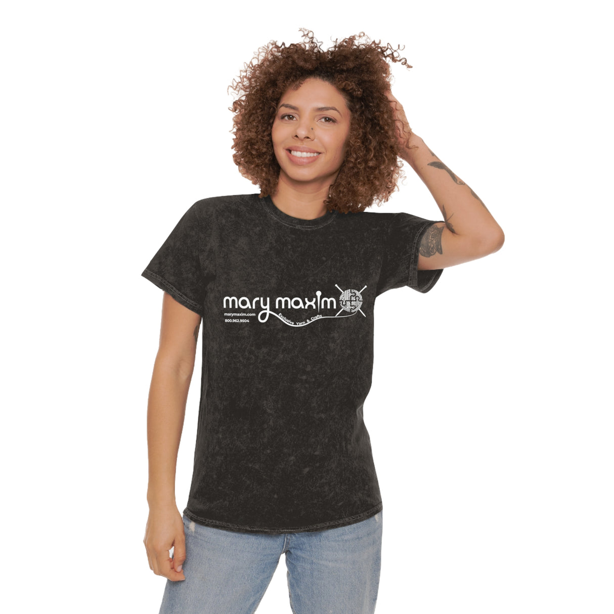 T-shirt délavé minéral Mary Maxim - Unisexe