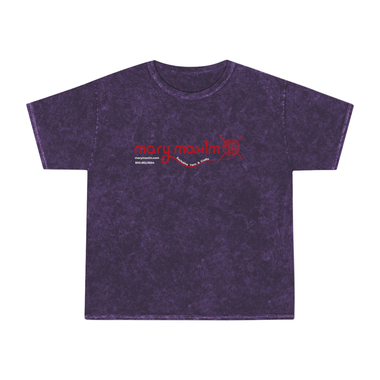 T-shirt Mary Maxim Mineral Wash - Logo rouge - Unisexe