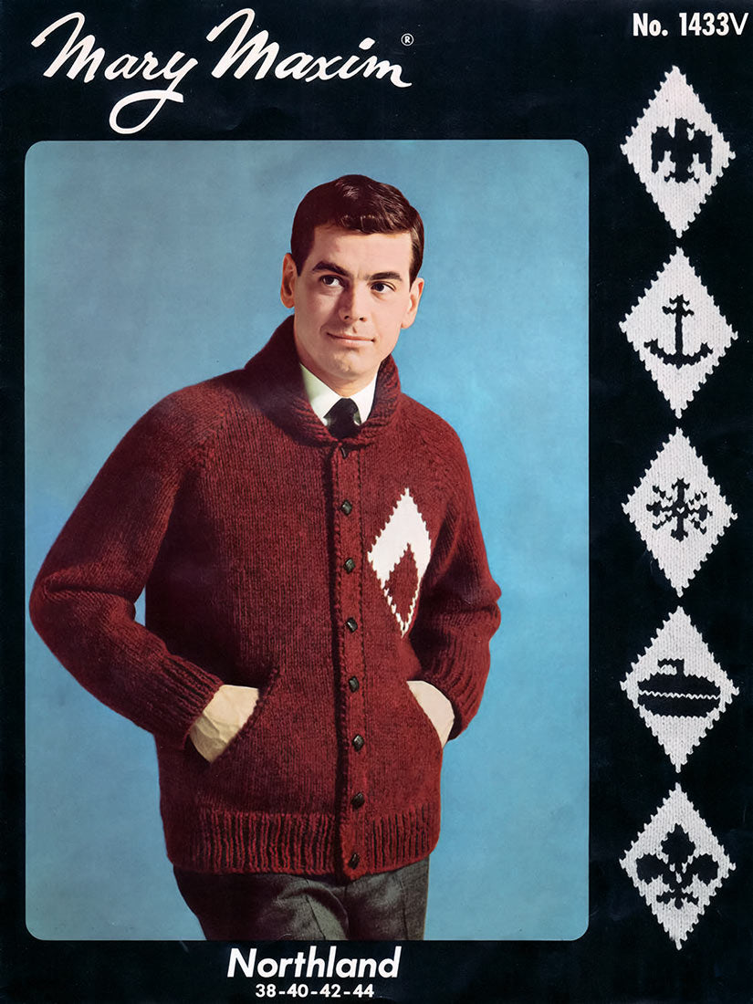 Ladies' or Men's Diamond Cardigan Pattern