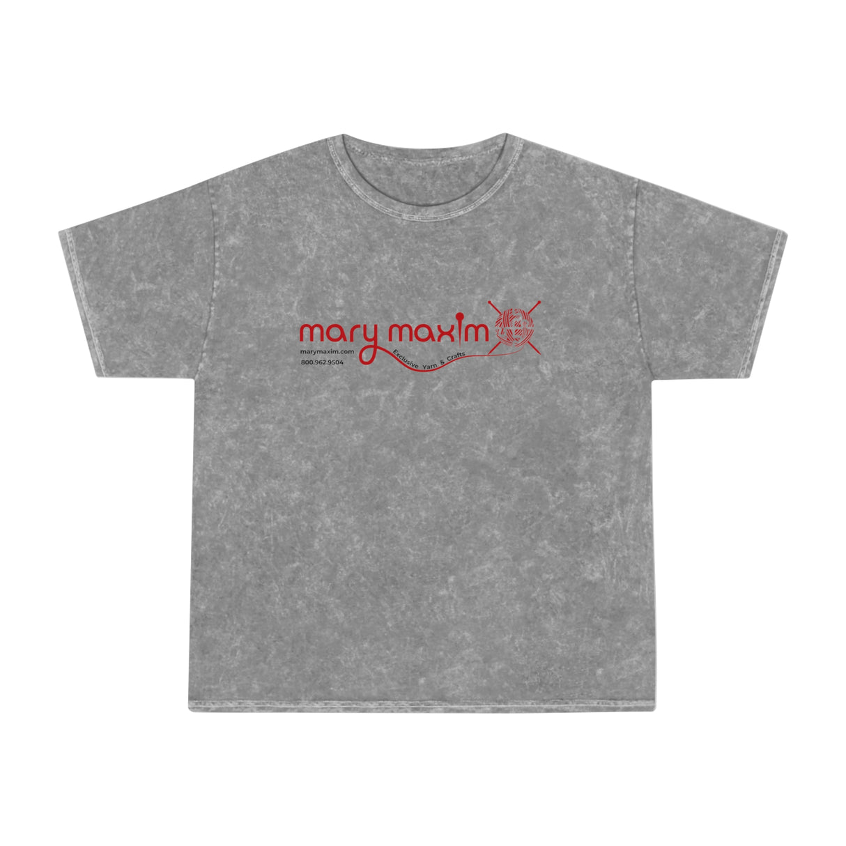 T-shirt Mary Maxim Mineral Wash - Logo rouge - Unisexe