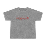 Camiseta Mary Maxim Mineral Wash - Logotipo rojo - Unisex