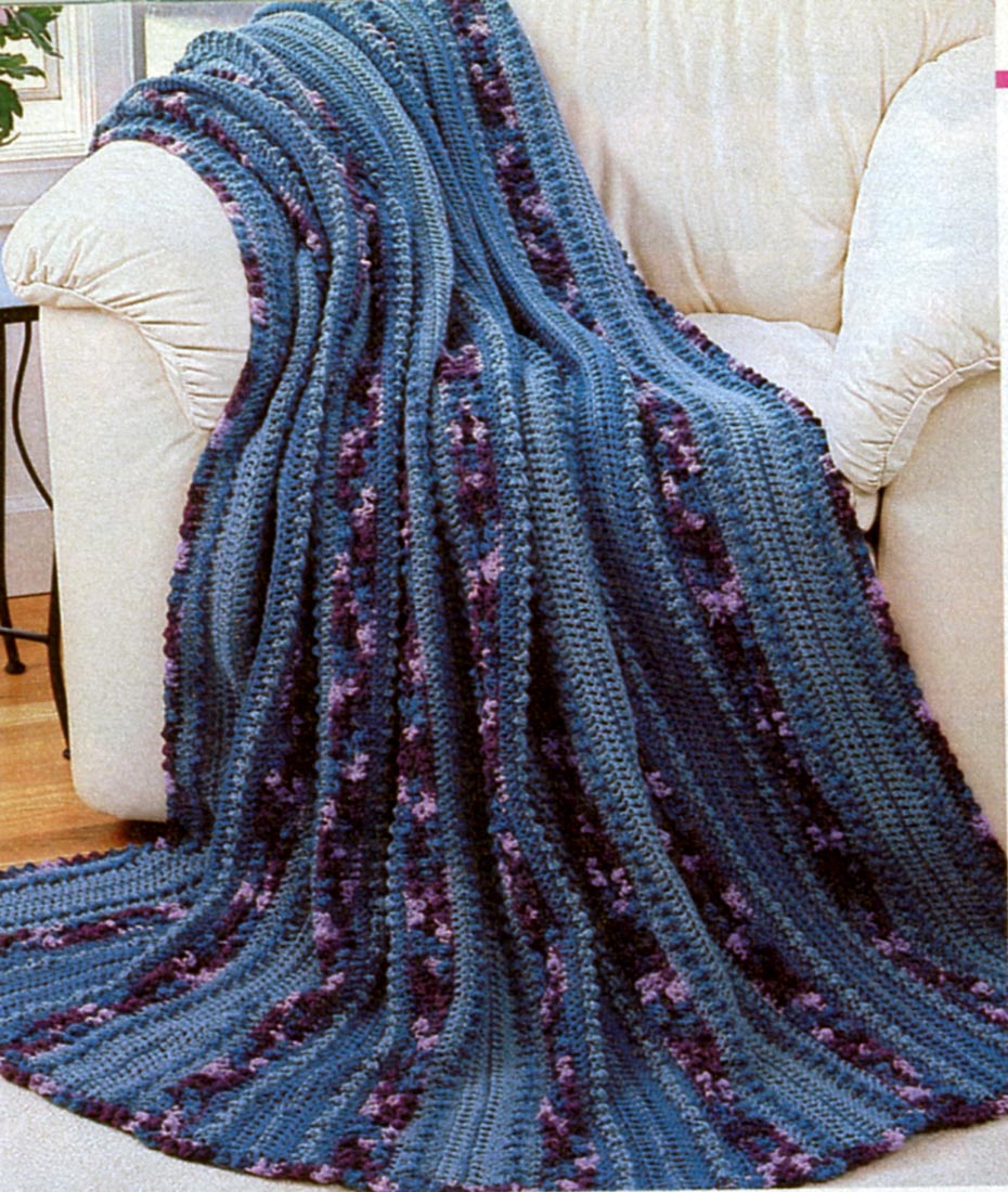 Modèle afghan au crochet en grappe