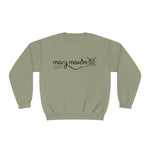 Sudadera con cuello redondo Mary Maxim - Logotipo blanco y negro - Unisex