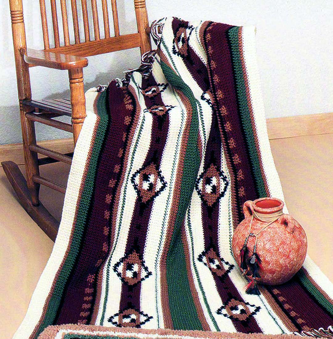 Geometric Southwest Afghan Pattern