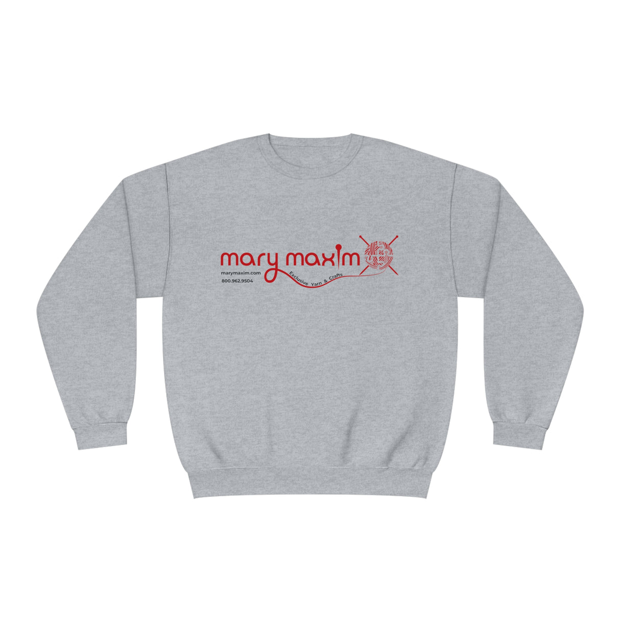 Mary Maxim Crewneck Sweatshirt - Red Logo - Unisex