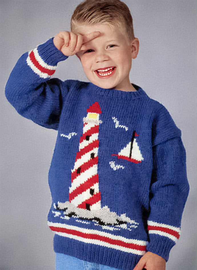 Childs' Lighthouse Pullover