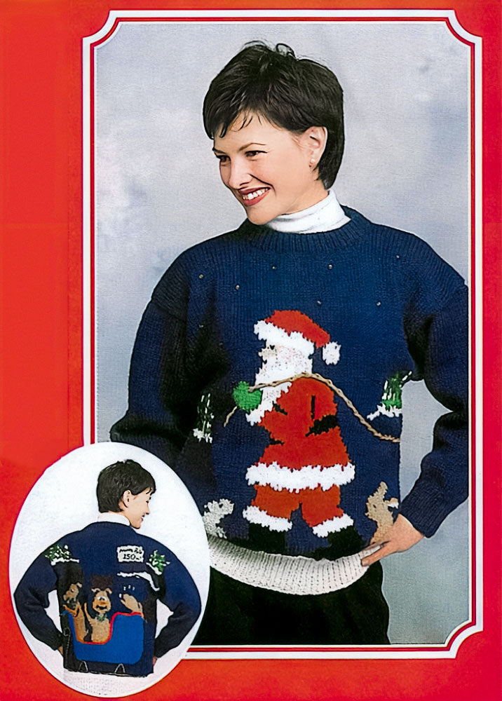 Modèle de pull-over en traîneau du Père Noël