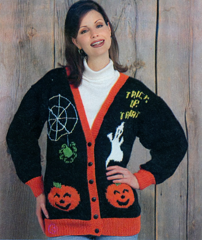 Modèle de cardigan d'Halloween