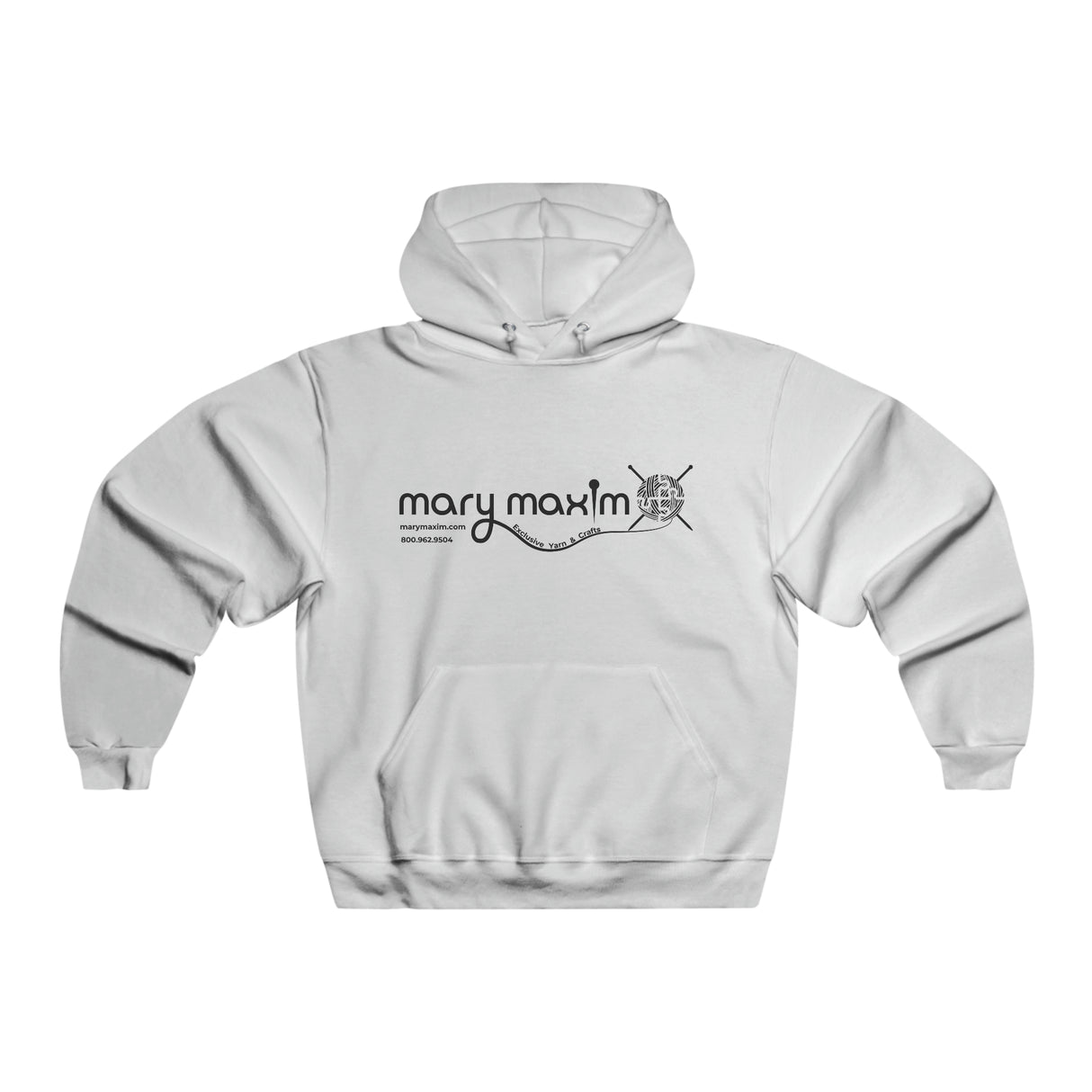 Mary Maxim Hoodie - White & Black Logo - Unisex