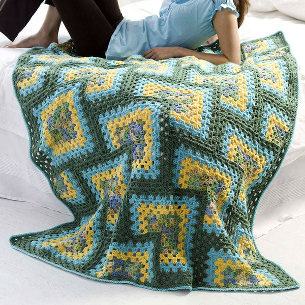 Free Tiles Granny Afghan Crochet Pattern