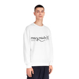 Sudadera con cuello redondo Mary Maxim - Logotipo blanco y negro - Unisex