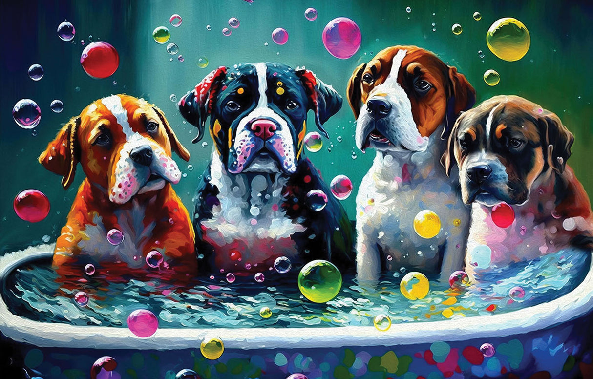 Puzzle Chiens et Bulles