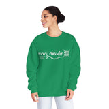 Sudadera con cuello redondo Mary Maxim - Logotipo blanco y negro - Unisex