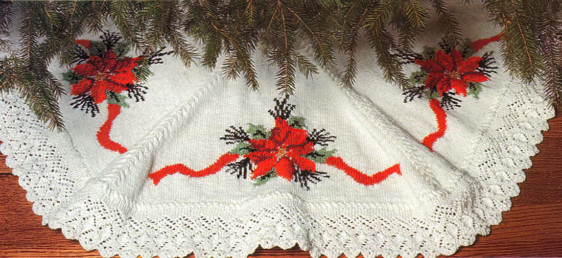 Tri Chem 7206 Lace Pattern Christmas Tree Skirt online 45