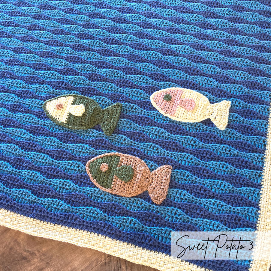 Duck, Duck, Fish Nursery Crochet Blanket