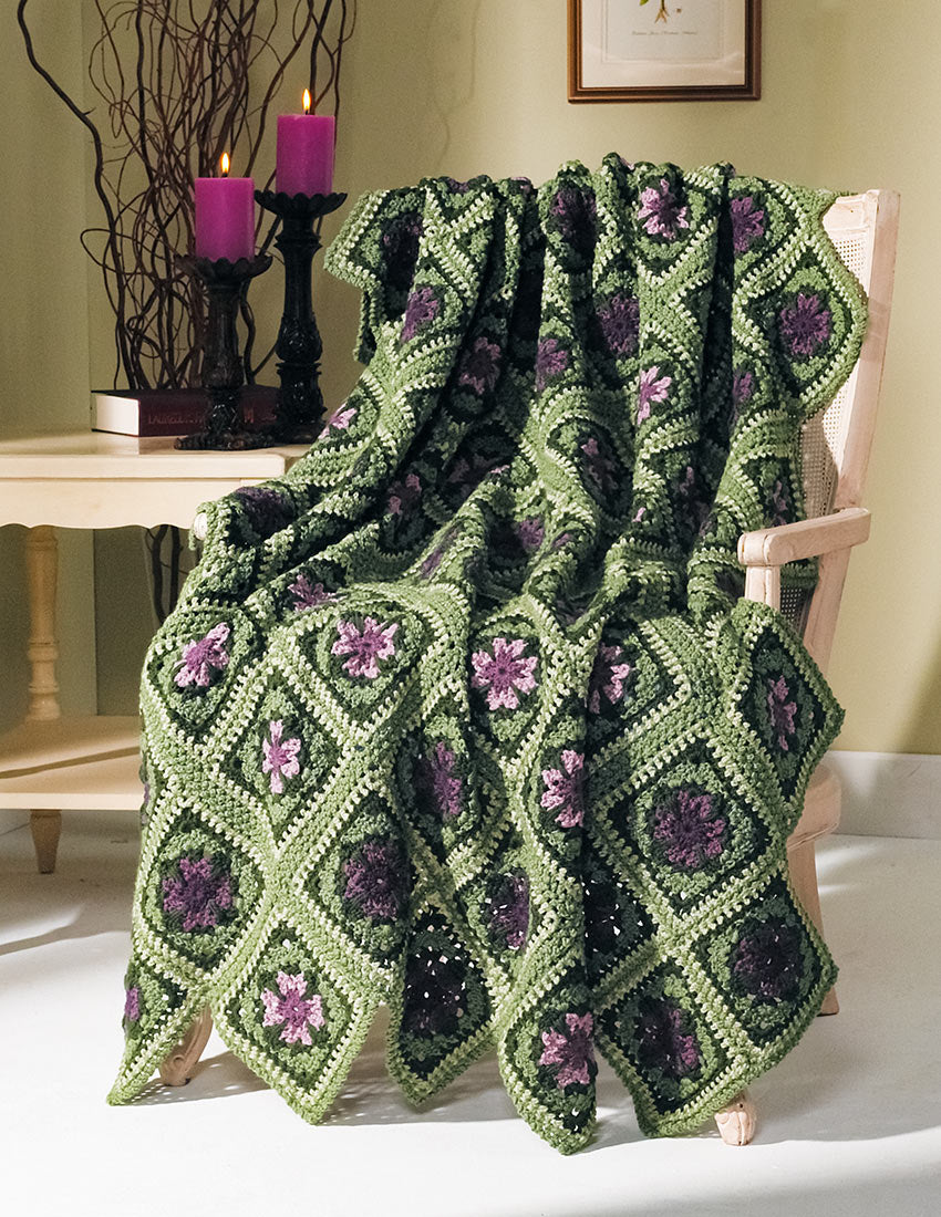 Floral Trellis Afghan Pattern