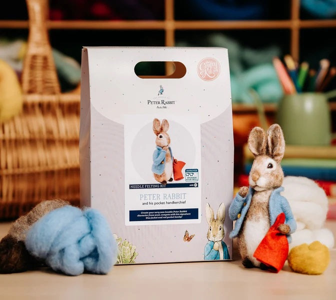 Kit de fieltro de aguja con pañuelo de bolsillo Peter Rabbit