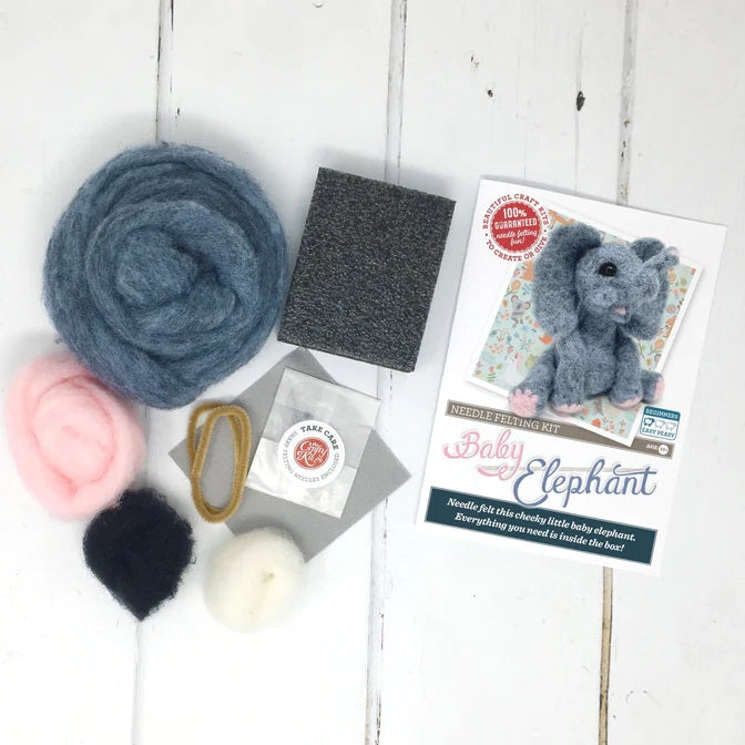 Kit de feutrage à l’aiguille pour bébé éléphant