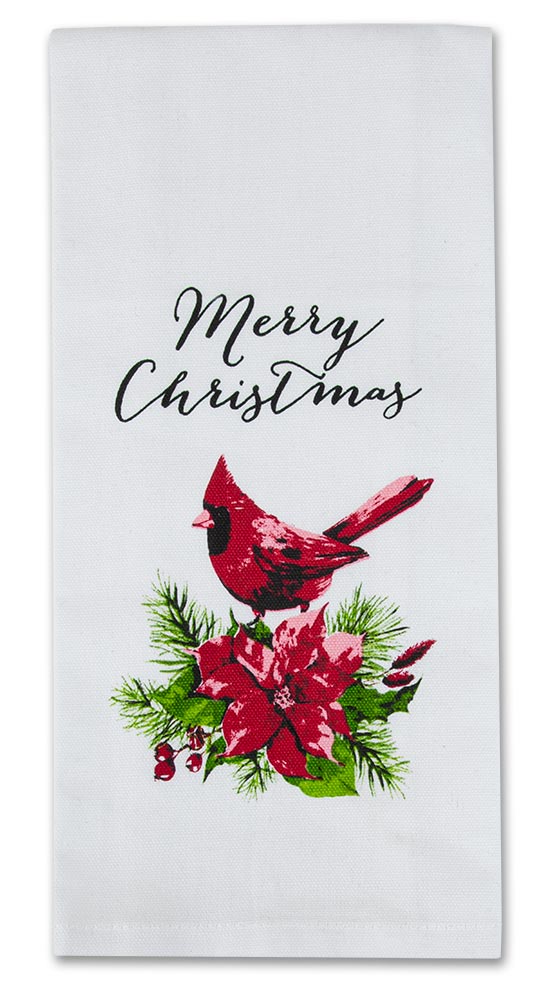 Merry Christmas Cardinal Towel