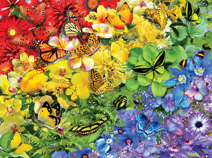 Puzzle Papillons arc-en-ciel