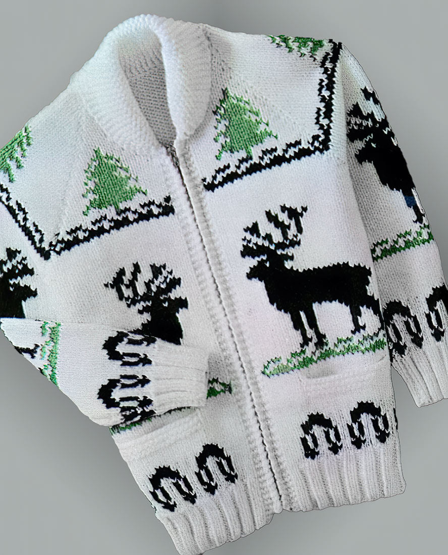 Men's Reindeer Cardigan Pattern