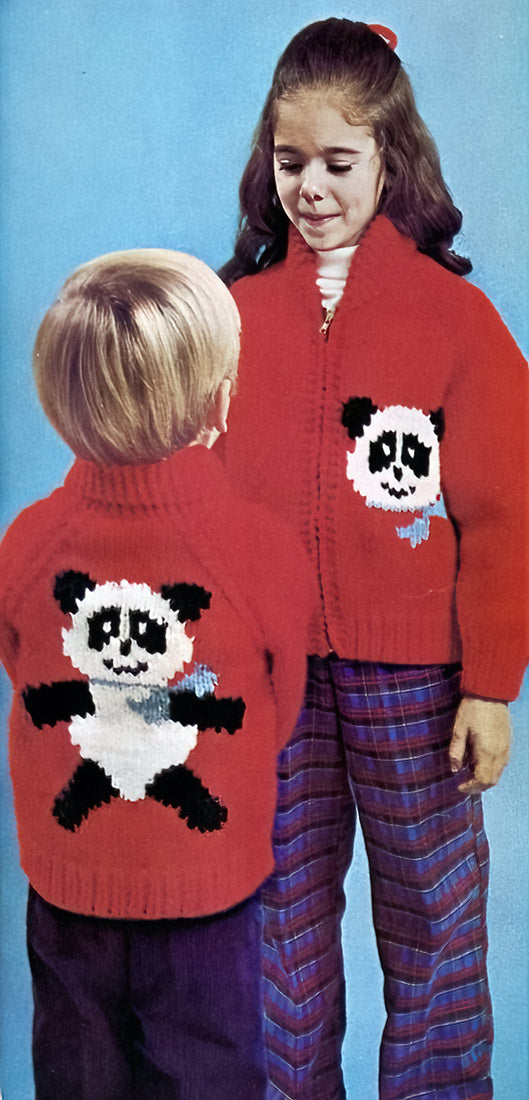 Modèle de cardigan panda pour enfants