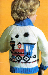 Kiddies' Train Cardigan Pattern