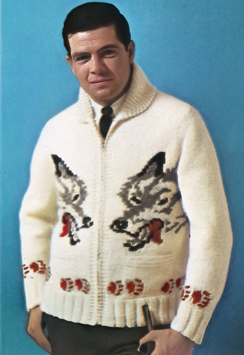 Modèle de cardigan de loup