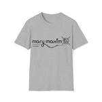 Mary Maxim Front Softstyle T-Shirt - White & Black Logo - Unisex