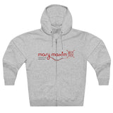 Sweat à capuche entièrement zippé Mary Maxim - Logo rouge - Unisexe