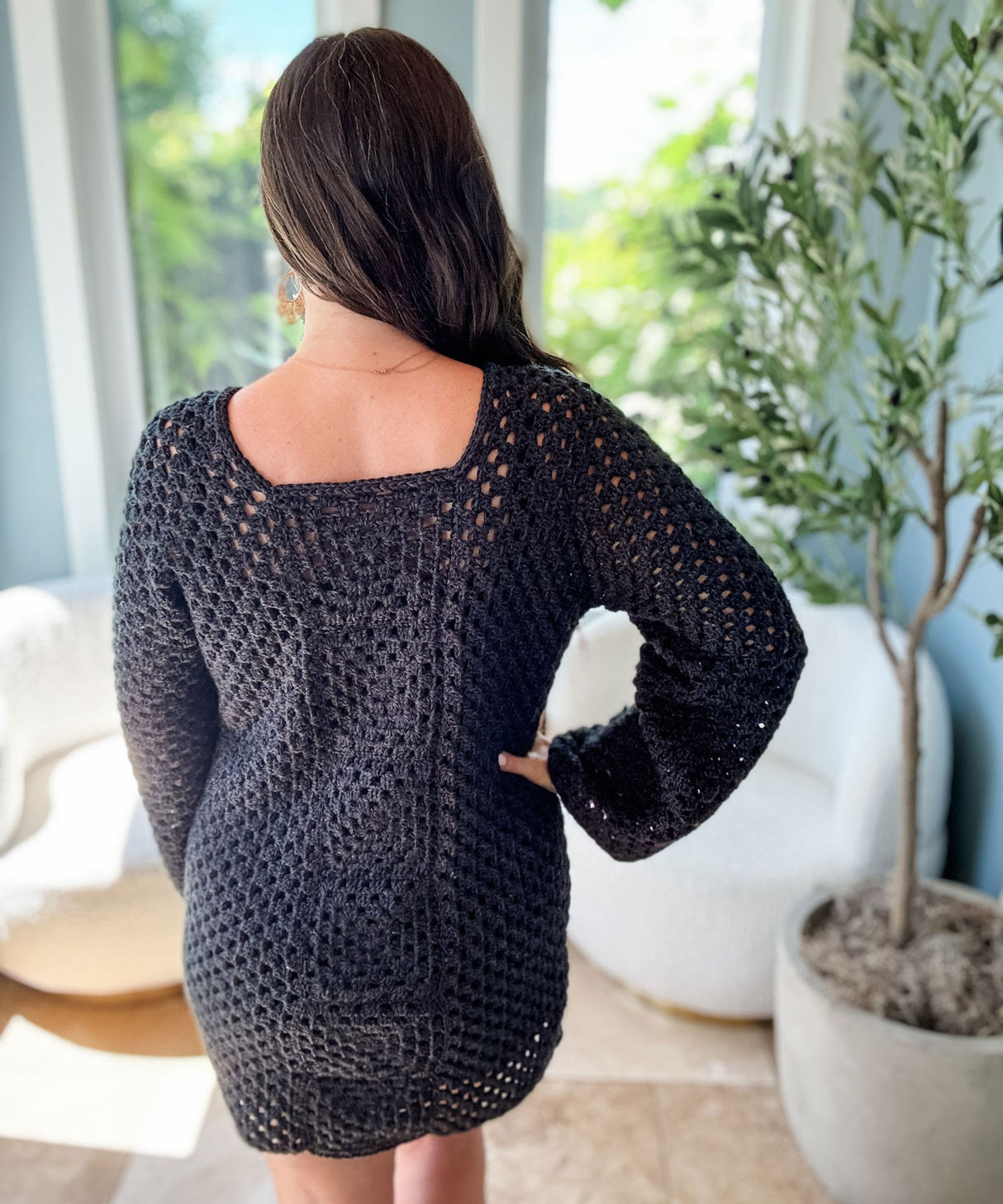 Robe rétro au crochet pour grand-mère